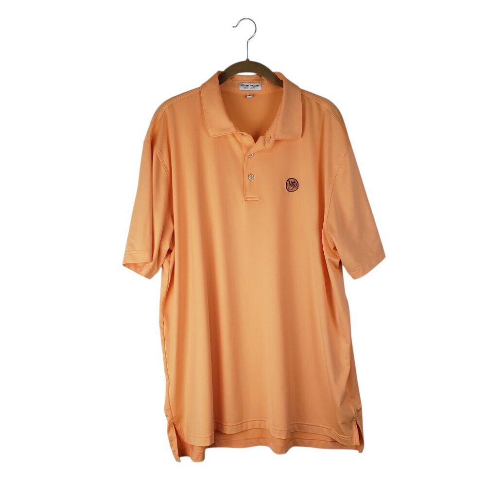 Peter Millar Summer Comfort Performance Polo Orange Wakefield Plantation Mens XL